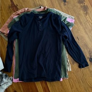 Mens long sleeve Henley